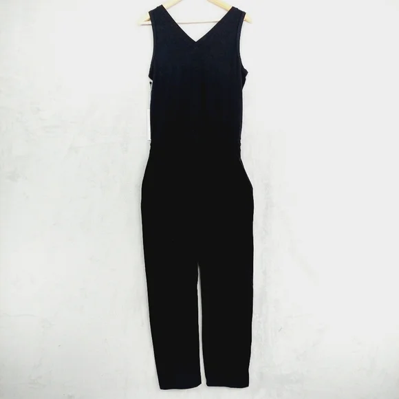 New Calvin Klein Designer Logo W/Drawstring Black Jumpsuit Romper P5446 - Picture 4 of 6
